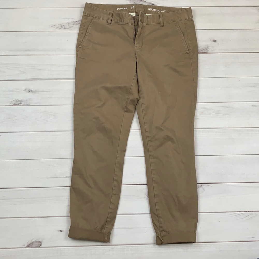 Gap khakis Skinny Mini brown taupe tan size 4